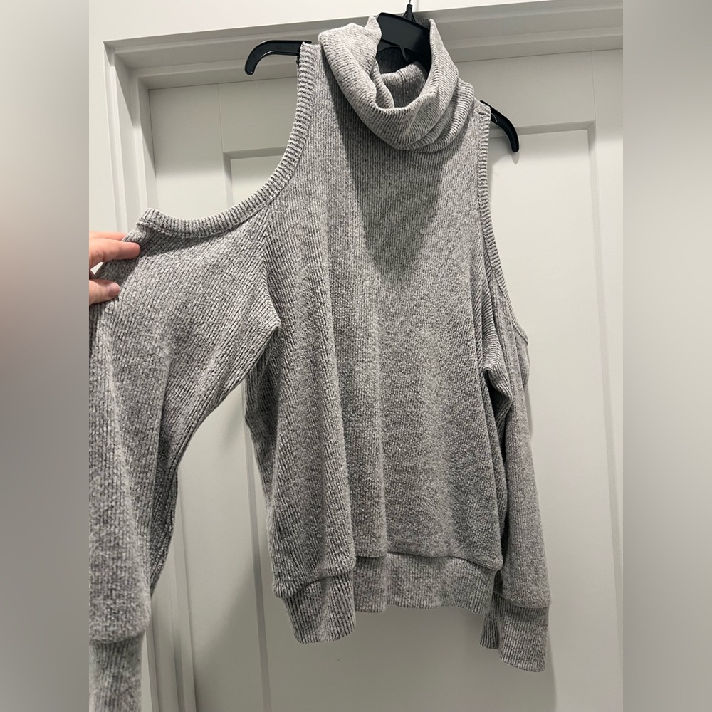 Open shoulder sweater